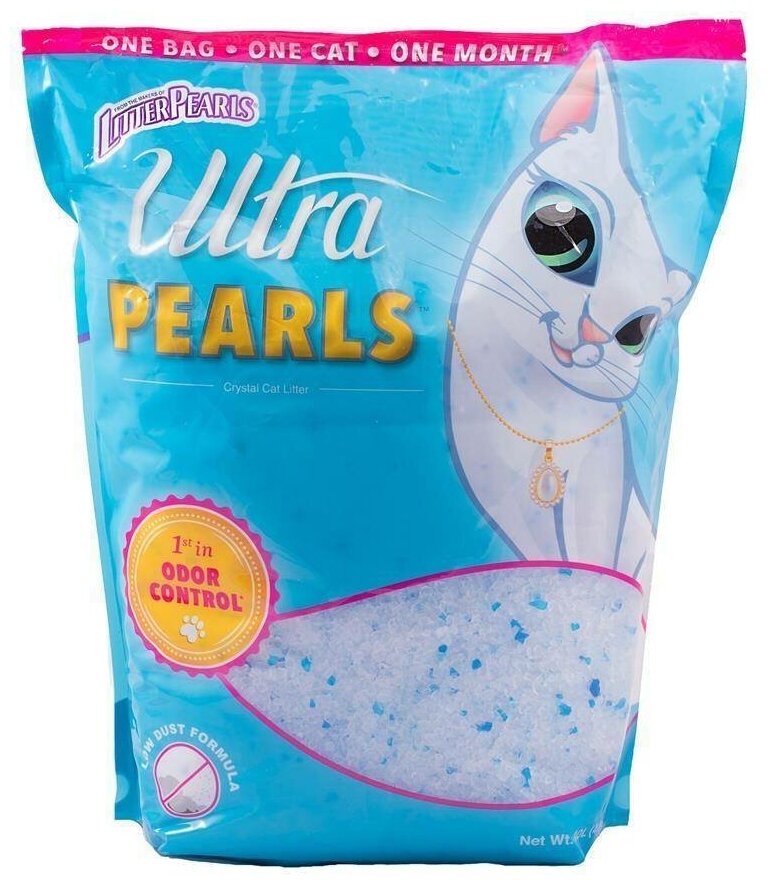 ULTRA PEARLS наполнитель силикагелевый для туалета кошек (3,8 л)