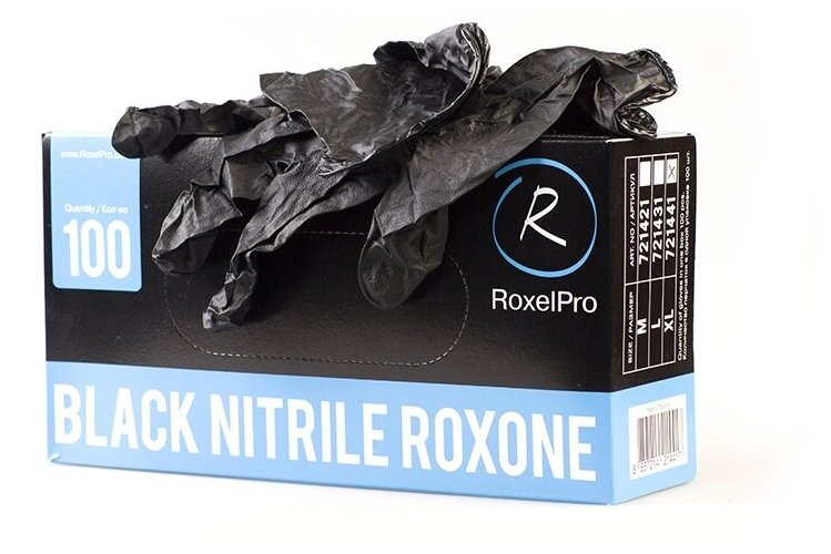 Нитриловые перчатки RoxelPro ROXONE чёрные