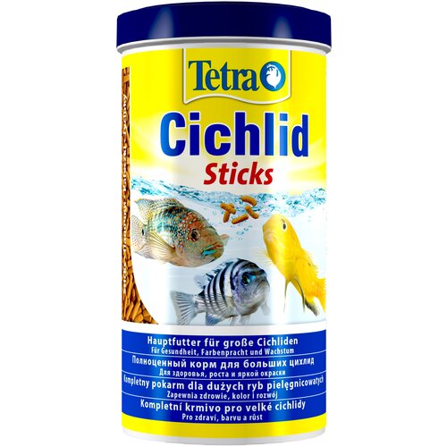 Корм Tetra Cichlid Sticks, палочки, для цихлид, 1 л корм для рыб tetra cichlid sticks для всех видов цихлид в палочках 1000мл