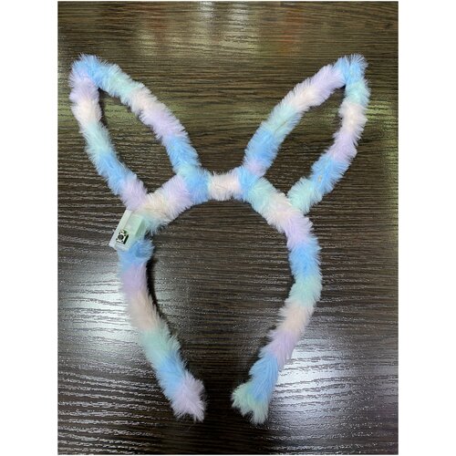 Ободок ушка Зайчик радужный/ светяшийся /13 см