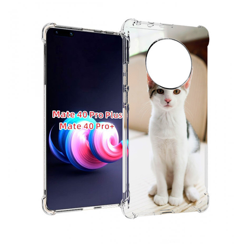 Чехол MyPads порода кошка эгейская для Huawei Mate 40 Pro+ Plus задняя-панель-накладка-бампер
