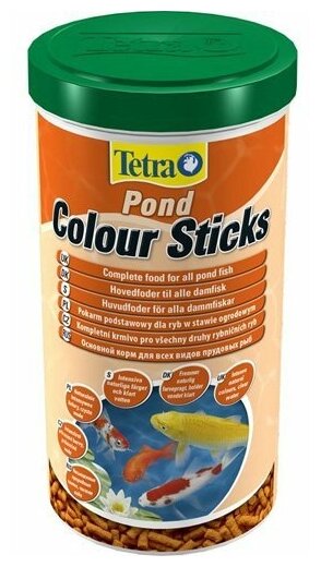 Корм для прудовых рыб Tetra Pond Colour Sticks 10 л (палочки, 8-12 мм) - фотография № 4