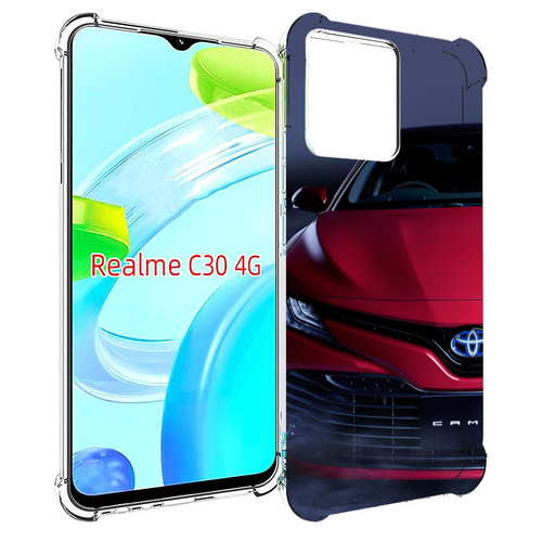 Чехол MyPads toyota тойота 1 для Realme C30 4G / Narzo 50i Prime задняя-панель-накладка-бампер