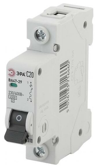 Автоматический выключатель ЭРА Pro ВА 47-29 (C) 4,5kA 6 А - фотография № 2