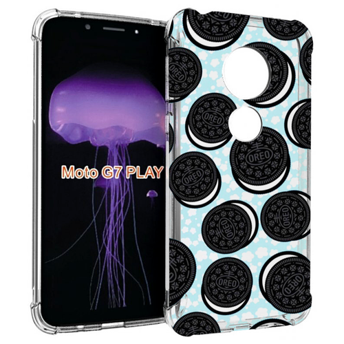 Чехол MyPads орео печеньки для Motorola Moto G7 Play задняя-панель-накладка-бампер чехол mypads орео печеньки для motorola edge 30 ultra задняя панель накладка бампер