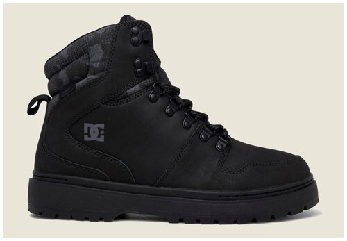 Ботинки DC Shoes, демисезон/зима, натуральная кожа, нескользящая подошва, утепленные, высокие, размер 7.5 (40), черный