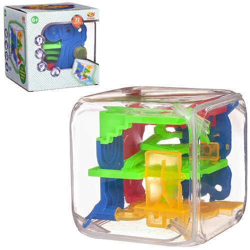Куб головоломка ABtoys интеллектуальный 3D, 72 барьера, в коробке (PT-01299) головоломка abtoys интеллектуальный шар 3d в диске pt 00557 wz a3948