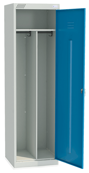 Шкаф металлический METALL ZAVOD для одежды, 2 отделения, 1850х530х500 мм, разборный (ШРЭК-21-530)