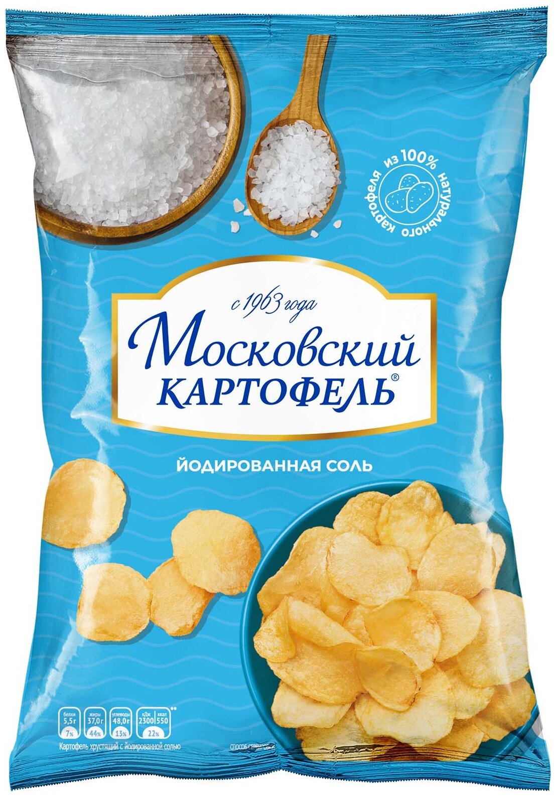 Картофель хрустящий "Московский картофель" с йодированной солью 70г