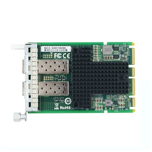 сетевой адаптер pcie 10gb sfp lres3007pf ocp lr link Сетевая карта LR-Link OCP 3.0 2 порта 10GBase-X на чипе Intel 82599ES, LRES3012PF-OCP