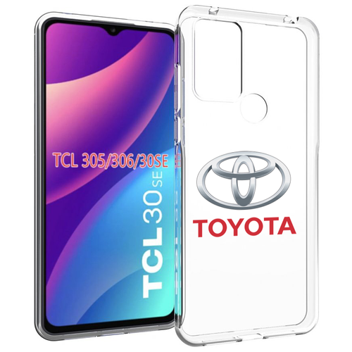 смартфон tcl 30se 4 64gb atlantic blue Чехол MyPads toyota-тойота-4 мужской для TCL 30SE / TCL 305 / TCL 306 / TCL 30E задняя-панель-накладка-бампер