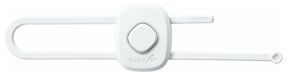 Safety 1st Блокиратор открывания распашных дверей шкафа с кнопкой 3202007000 (белый) - фото №4