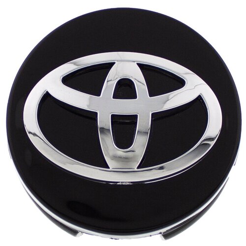 Колпачок, заглушка на литой диск колеса Toyota 62 мм 1 шт, черный