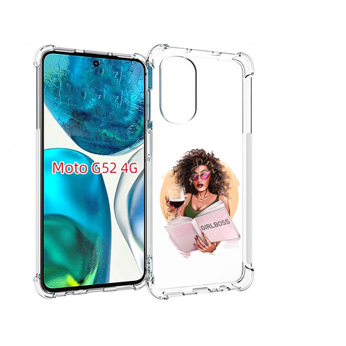 Чехол MyPads Girlboss with wine girlboss art love books an wine _ Etsy женский для Motorola Moto G82 / Moto G52 задняя-панель-накладка-бампер чехол mypads girlboss with wine girlboss art love books an wine etsy женский для oneplus 11r задняя панель накладка бампер