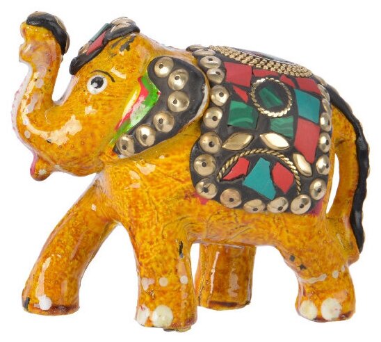 Kaemingk Керамическая статуэтка Слон Индийский 10 см желтый 640136