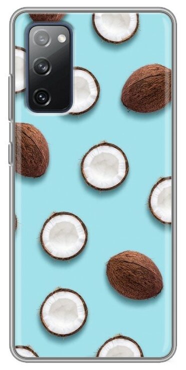 Дизайнерский силиконовый чехол для Самсунг S20 FE / Samsung Galaxy S20 FE Кокосы