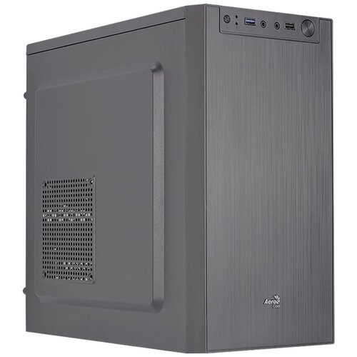 Корпус Aerocool Cs-108-S-BK-v1 без БП, черный корпус aerocool cs 108 s bk v1 matx без бп usb3 0 x1 usb2 0 x1 8cm black fan x1 cs 108 s bk v1