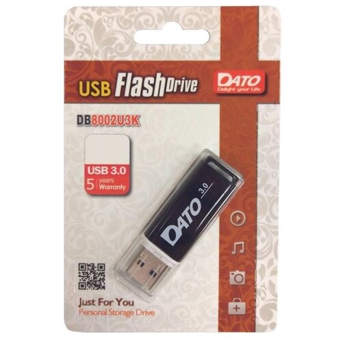 флешка dato ds2001 16gb чёрный Флешка DATO DB8002U3 64 ГБ, черный