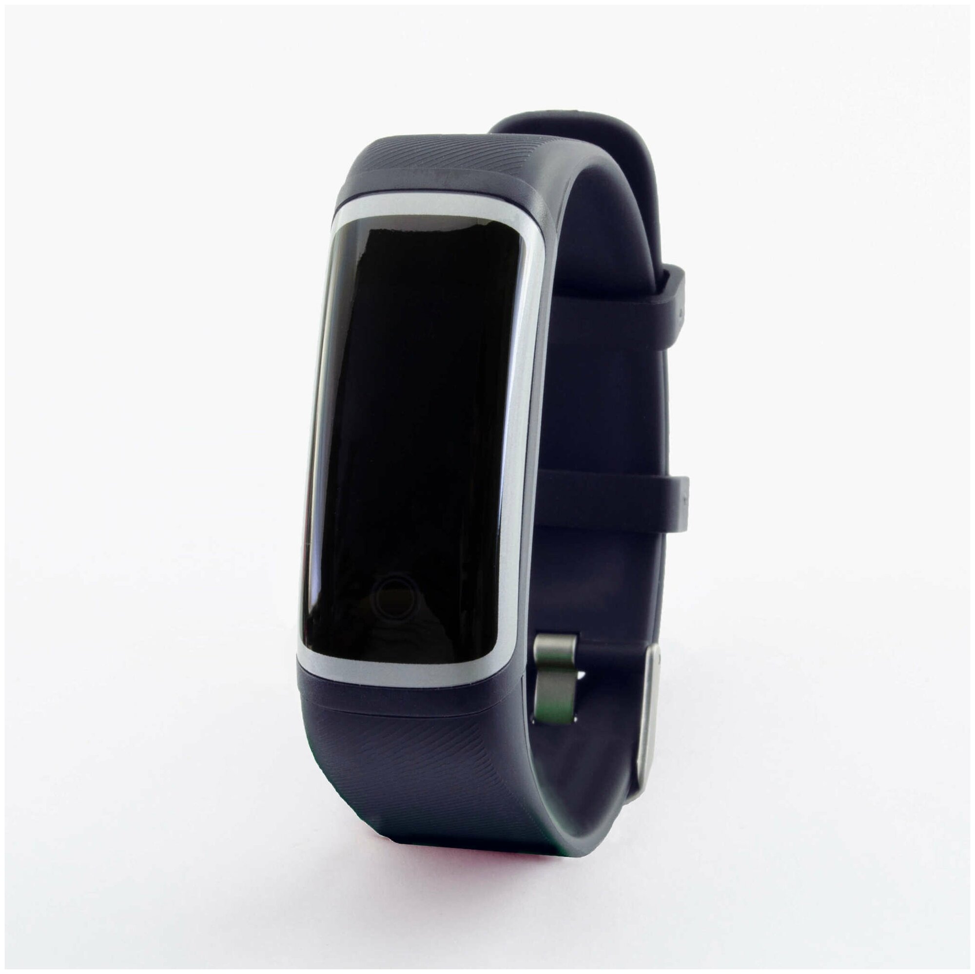 Умные часы HEALTHBAND Браслет здоровья с автоматическим измерением температуры, давления, пульса и кислорода Health Band №4, 40mm, сине-серебристый