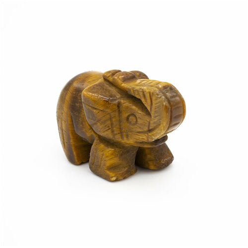 Статуэтка слона из тигрового глаза мал