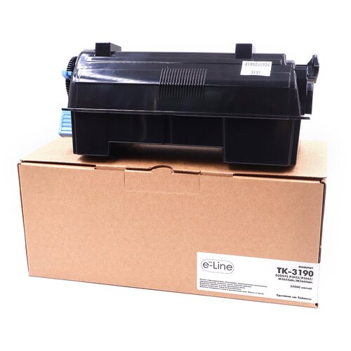 тонер картридж булат e line tk 1140 черный для лазерного принтера совместимый Тонер-картридж e-Line TK-3190 для Kyocera ECOSYS P3055 (Чёрный, 25000 стр.)