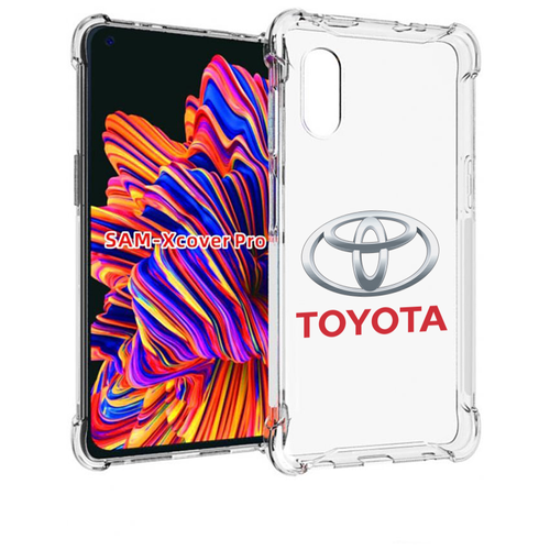 Чехол MyPads toyota-тойота-4 мужской для Samsung Galaxy Xcover Pro 1 задняя-панель-накладка-бампер