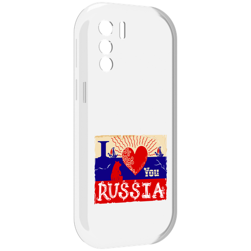 Чехол MyPads Люблю Россию для UleFone Note 13P задняя-панель-накладка-бампер