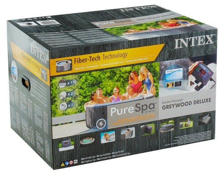 SPA Intex PureSpa Bubble Therapy Greywood Deluxe (28442), 216х71 см, 216х71 см