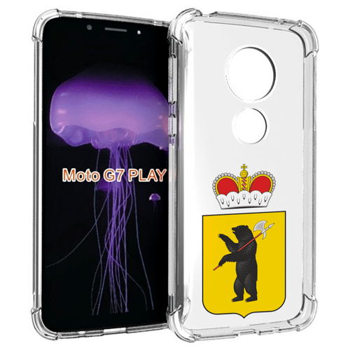 Чехол MyPads герб-ярославская-область для Motorola Moto G7 Play задняя-панель-накладка-бампер