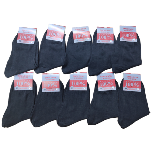 фото Мужские носки смоленская чулочная фабрика, 10 пар, классические, на 23 февраля, размер 39-40, черный