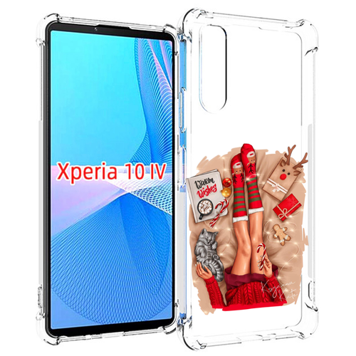 Чехол MyPads уютный-арт женский для Sony Xperia 10 IV (10-4) задняя-панель-накладка-бампер