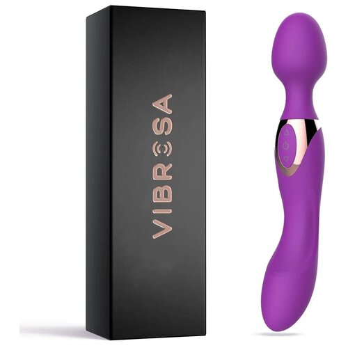 Вибратор Vibrosa с 10 видами пульсации и 10 скоростями, длина 22 см. Секс игрушка 18+ для взрослых игр для двоих, черный