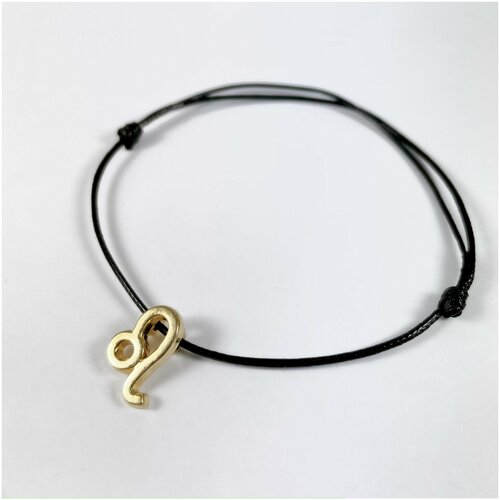 Браслет из чёрной нити Знаки Зодиака - Лев