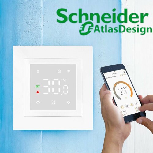 Терморегулятор x1s. F22 Wi-fi White в рамки (Atlas Design)