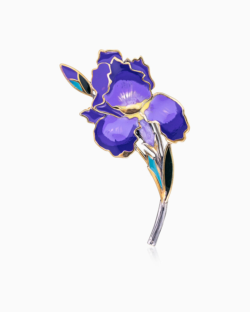 Брошь, серебро, 925 проба, эмаль