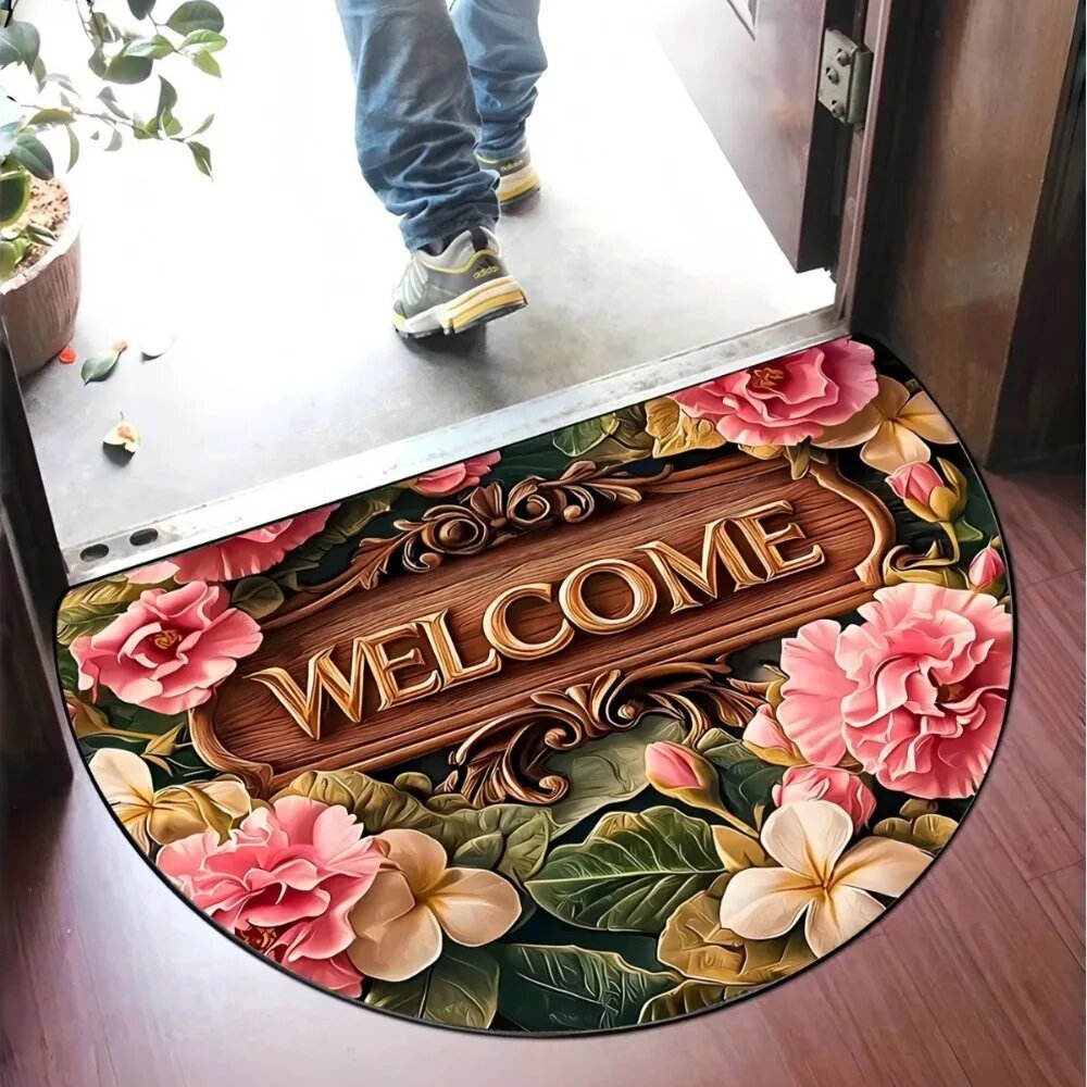 Полукруглый дверной коврик Boho 40-60cm-23