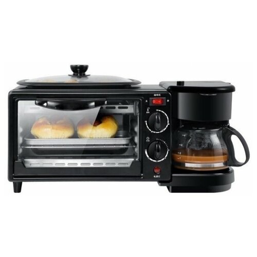 Мини-печь Духовка-кофеварка-автомат для завтрака три в одном Многофункциональный черный 31 599900₽