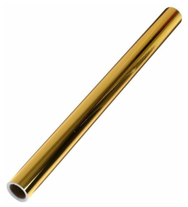 Пленка самоклеящаяся, металлизированная, золотая, 0.45 х 3 м, 30 мкм - фотография № 1