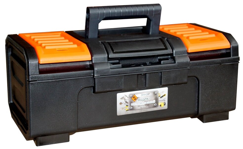 Ящик для инструмента Blocker Boombox 16" черный/оранжевый - фотография № 12