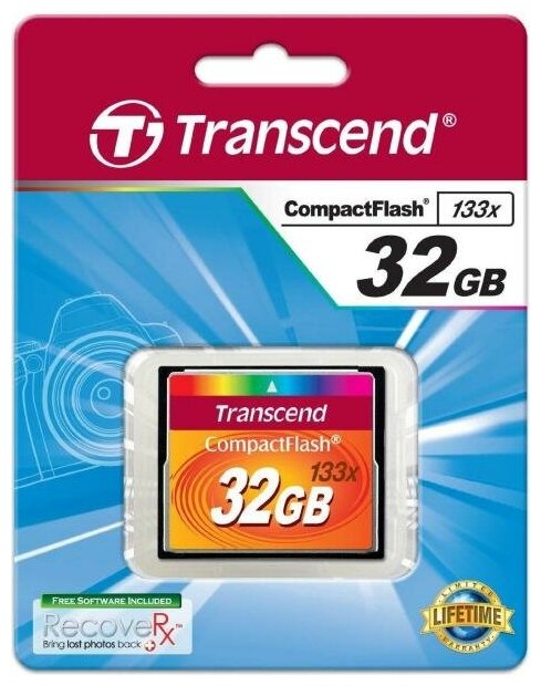 Карта памяти Compact Flash 32Gb Transcend TS32GCF133 133-x