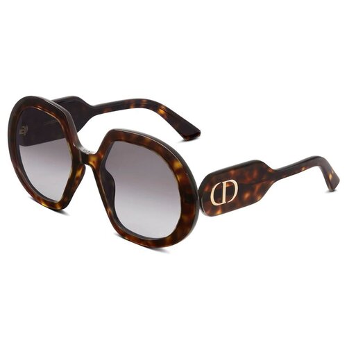фото Солнцезащитные очки dior, круглые, градиентные, с защитой от уф, для женщин, коричневый
