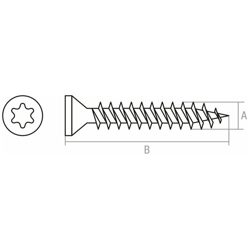 Шуруп по бетону STARFIX 7,5x52 мм, желтый цинк, T30, 100 шт. SMC1-99095-100