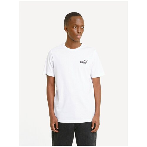 Футболка PUMA Essentials Small Logo Tee, размер S, белый