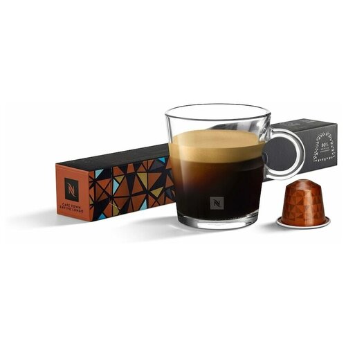 Кофе в капсулах, Nespresso, Cape Town Envivo Lungo , 110ml, натуральный, молотый кофе в капсулах, для капсульных кофемашин, оригинал, неспрессо , 10шт