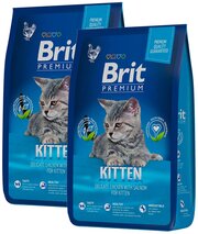 BRIT PREMIUM CAT KITTEN для котят с курицей и лососем (2 + 2 кг)