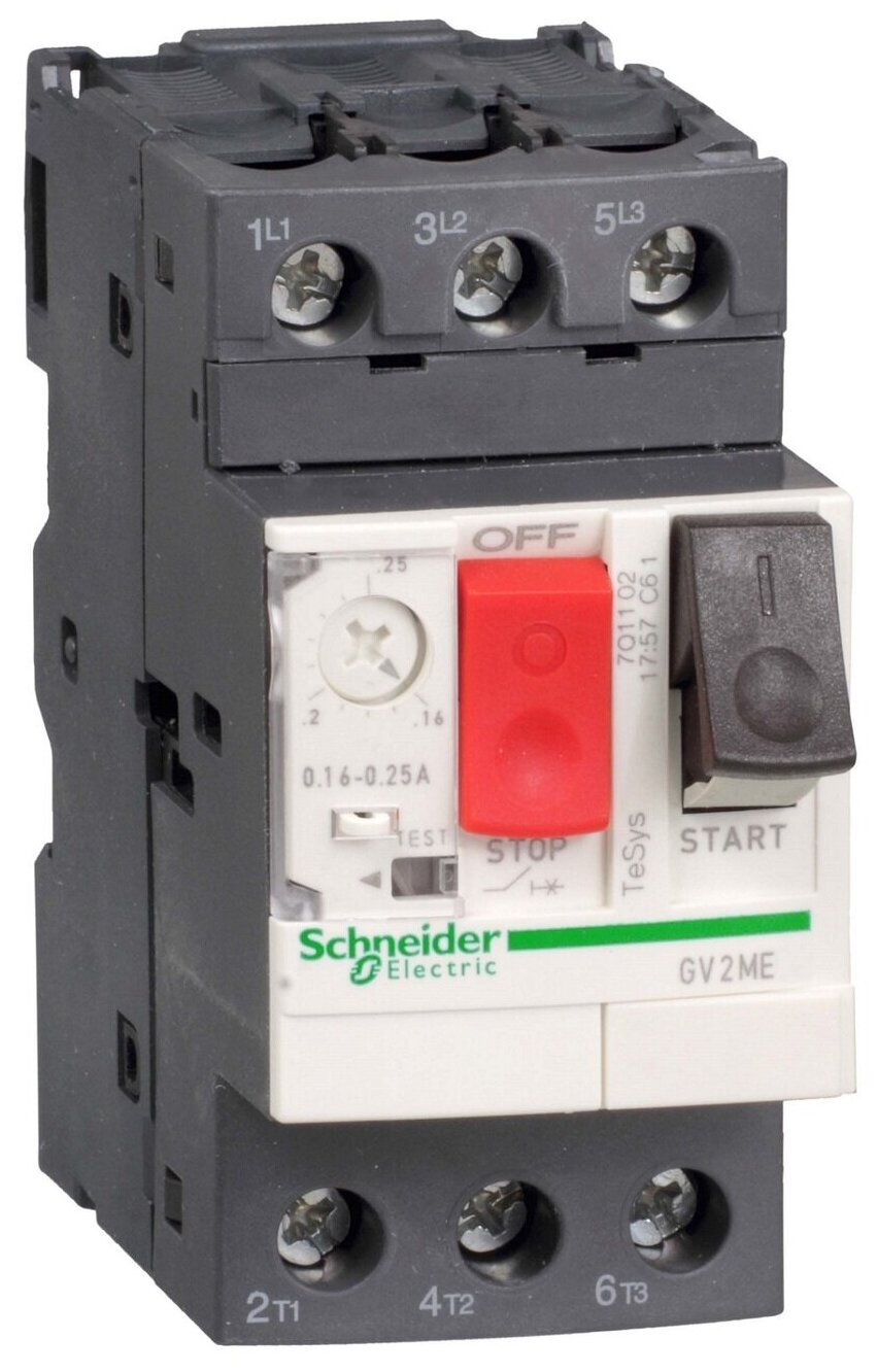 SE GV2 Автоматический выключатель с комбинированным расцепителем (4-6,3А) GV2ME101