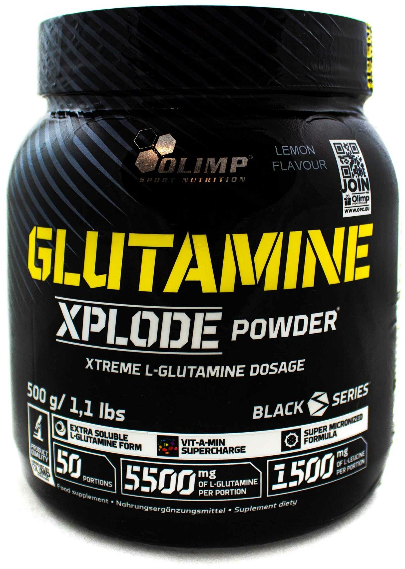 Olimp Nutrition, Glutamine Xplode, 500 г (лимон)