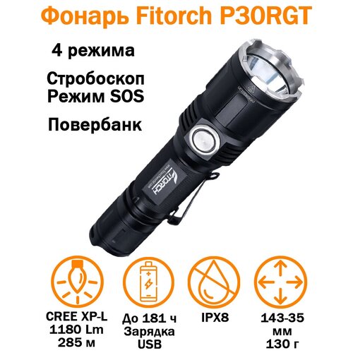 FiTorch Фонарь FiTorch P30RGT тактический