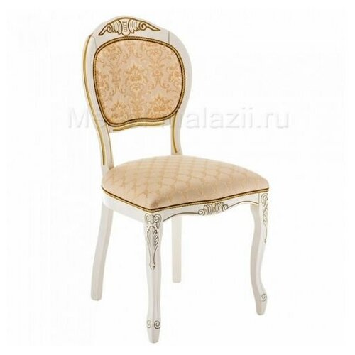 Стул деревянный Лауро патина золото / бежевый