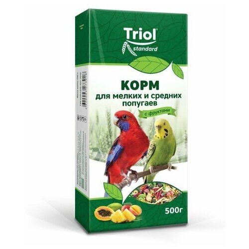 Корм для мелких и средних попугаев с фруктами Триол standart, 500г (2 шт)